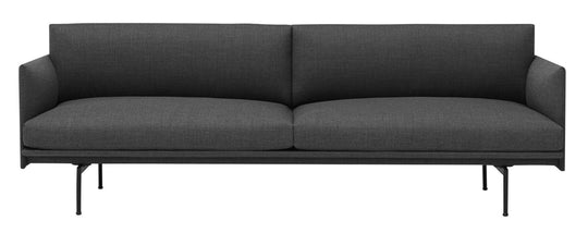 Outline Sofa 3 - Seater - Black Base - Muuto - Sofas - Remix 163 - HORNE