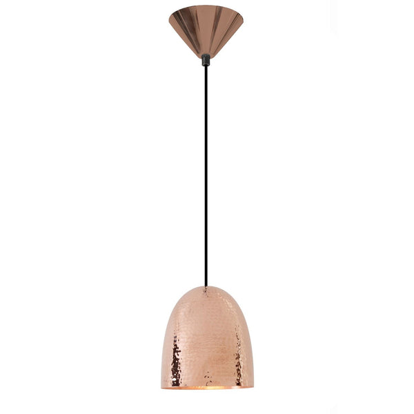 Overstock - Stanley 1 Copper Pendant - Hammered Finish
