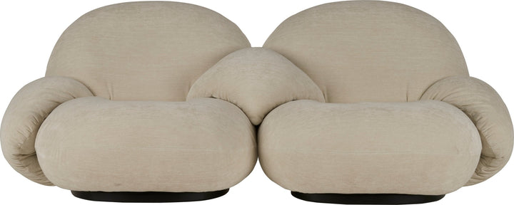 Pacha 2 - Seater Sofa w/ Side & Middle Armrests - Gubi - Sofas - Black Matte - Gabriel Tempt - 60152 - HORNE