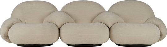 Pacha 3 - Seater Sofa w/ Armrests Incl. Middle Armrest - Gubi - Sofas - Black Matte - Gabriel Tempt - 60152 - HORNE