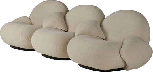 Pacha 3 - Seater Sofa w/ Armrests Incl. Middle Armrest - Gubi - Sofas - Black Matte - Gabriel Tempt - 60152 - HORNE