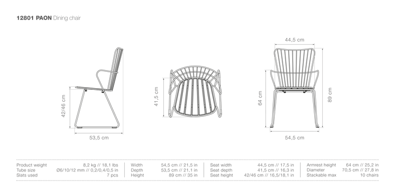 PAON Outdoor Dining Chair - HOUE - Outdoor Furniture - White - HORNE