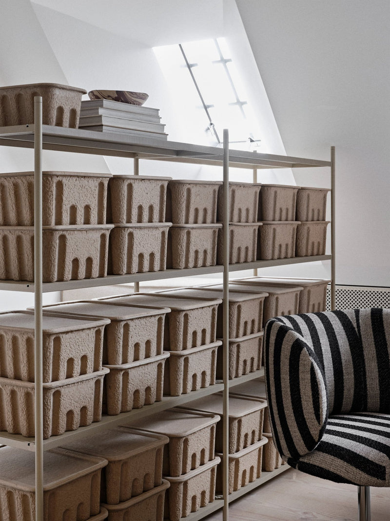 Paper Pulp Box - Set of 2 - Ferm Living - Storage + Organization - Small - HORNE