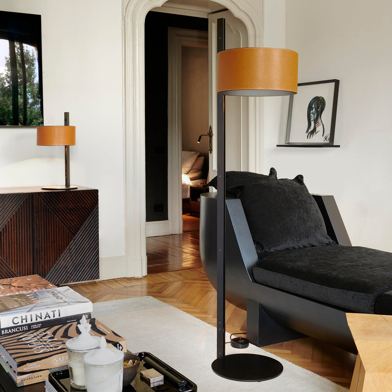 Parallel Floor Lamp - Oluce - Floor Lamps - Brown - HORNE