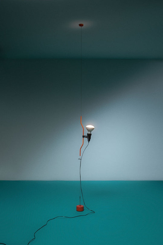 Parentesi Ceiling to Floor Light - Flos - Pendants - Turquoise - HORNE