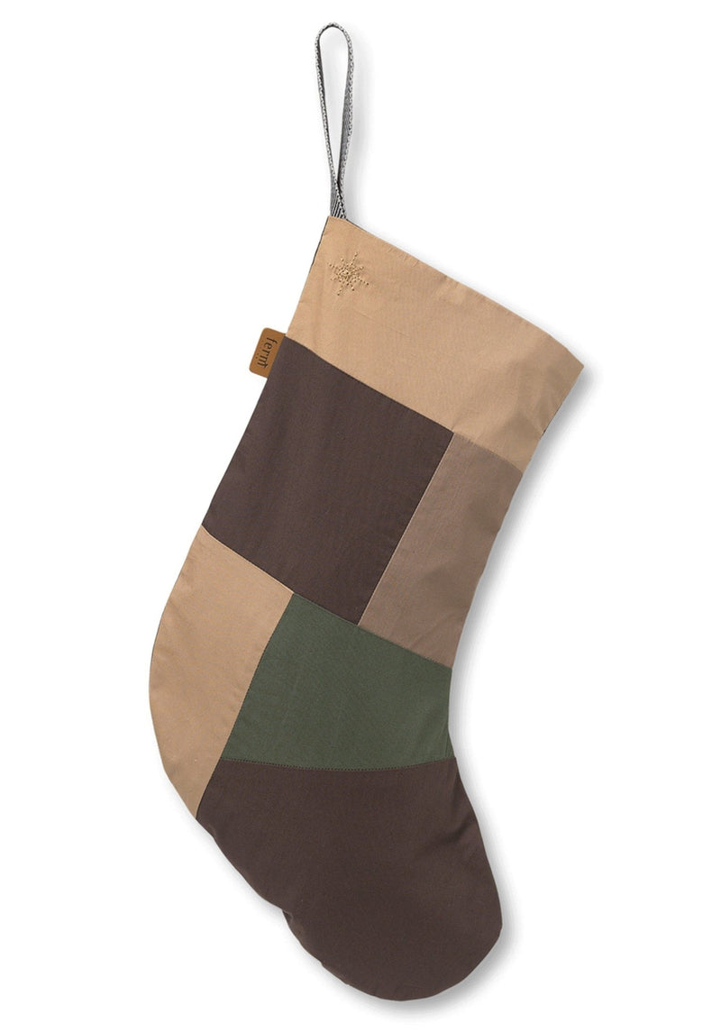 Patchwork Christmas Stocking - Ferm Living - Art + Objects - Multi - HORNE