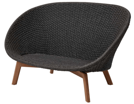 Peacock 2 - Seater Sofa, Teak Legs - Cane Line - Outdoor Furniture - No Cushions - HORNE