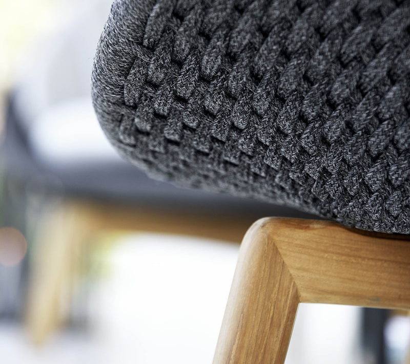 Peacock 2 - Seater Sofa, Teak Legs - Cane Line - Outdoor Furniture - Add Grey Cushions - HORNE