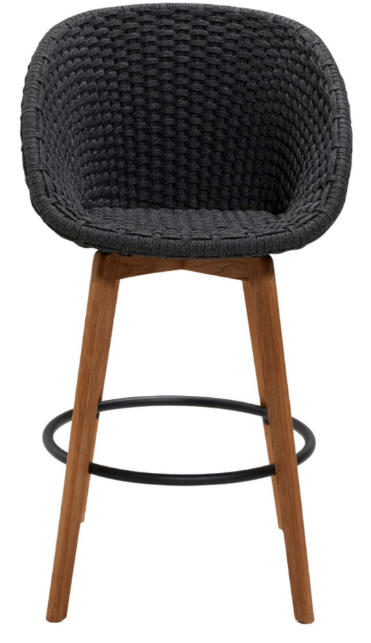 Peacock Bar Chair, Teak Legs - Cane Line - Outdoor Furniture - No Cushion - HORNE