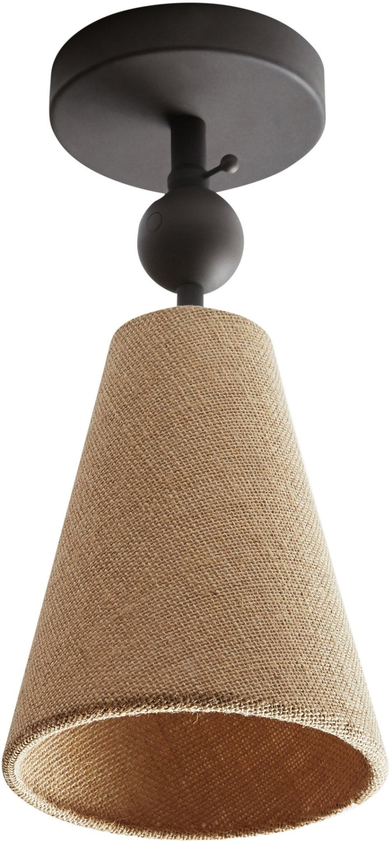 Pendolo Flush Mount - Workstead - Ceiling Lights - Small - Natural Linen - Hewn Brass - HORNE