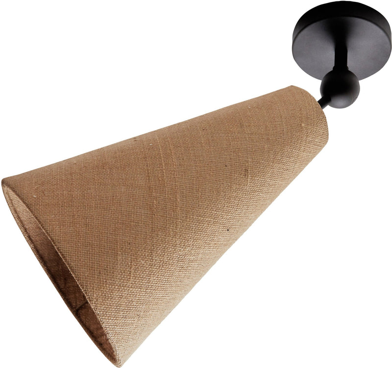 Pendolo Flush Mount - Workstead - Ceiling Lights - Small - Natural Linen - Hewn Brass - HORNE