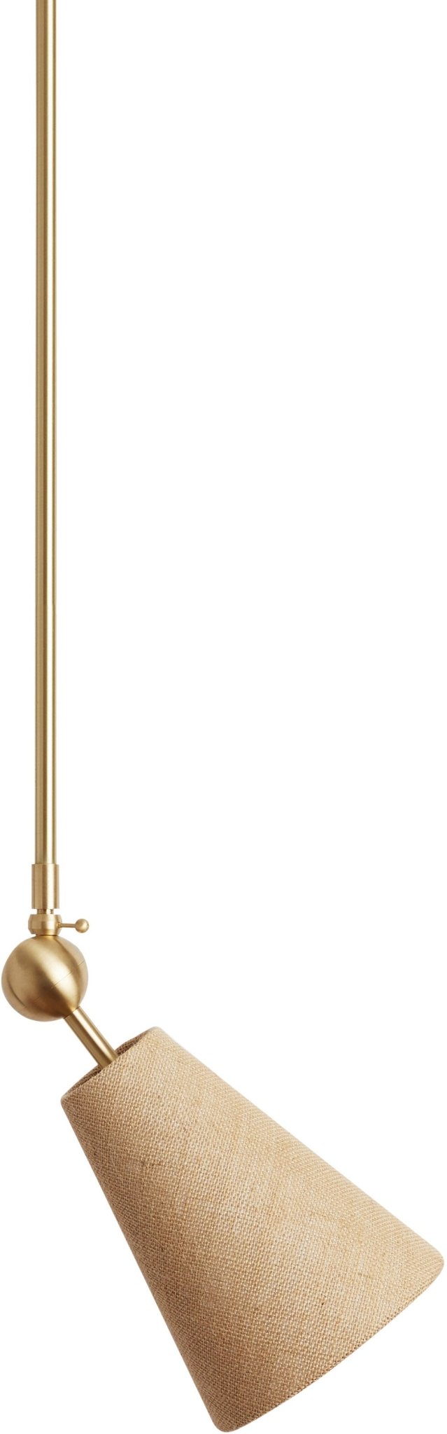 Pendolo Pendant I - Workstead - Pendants - Small - Natural Linen - Hewn Brass - HORNE