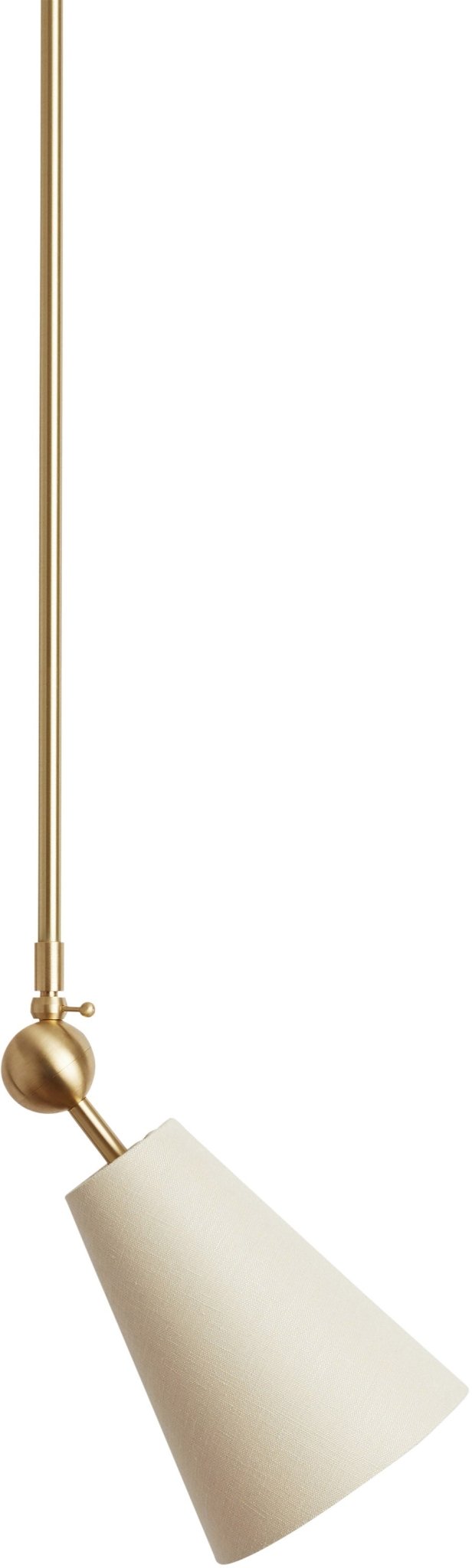 Pendolo Pendant I - Workstead - Pendants - Small - Natural Linen - Hewn Brass - HORNE