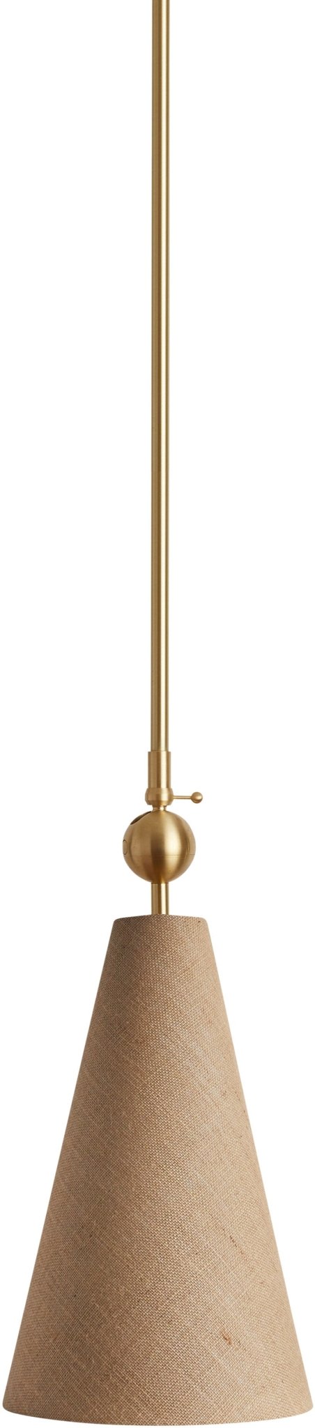 Pendolo Pendant I - Workstead - Pendants - Small - Natural Linen - Hewn Brass - HORNE