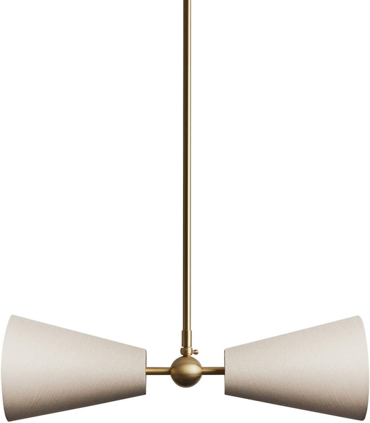 Pendolo Pendant II - Workstead - Pendants - Small - Natural Linen - Hewn Brass - HORNE