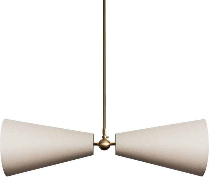 Pendolo Pendant II - Workstead - Pendants - Small - Natural Linen - Hewn Brass - HORNE