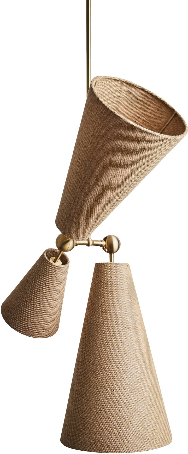 Pendolo Pendant III - Workstead - Pendants - Natural Linen - Hewn Brass - HORNE