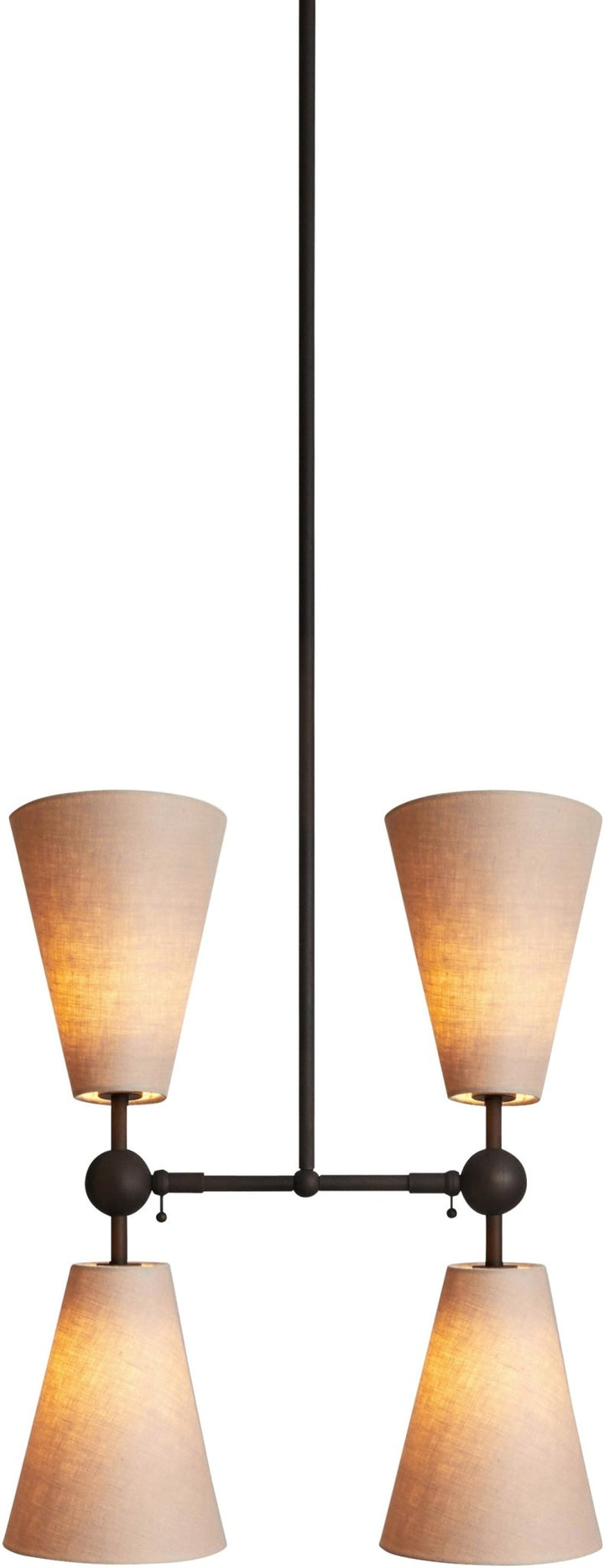 Pendolo Pendant IV - Workstead - Pendants - Small - Natural Linen - Hewn Brass - HORNE
