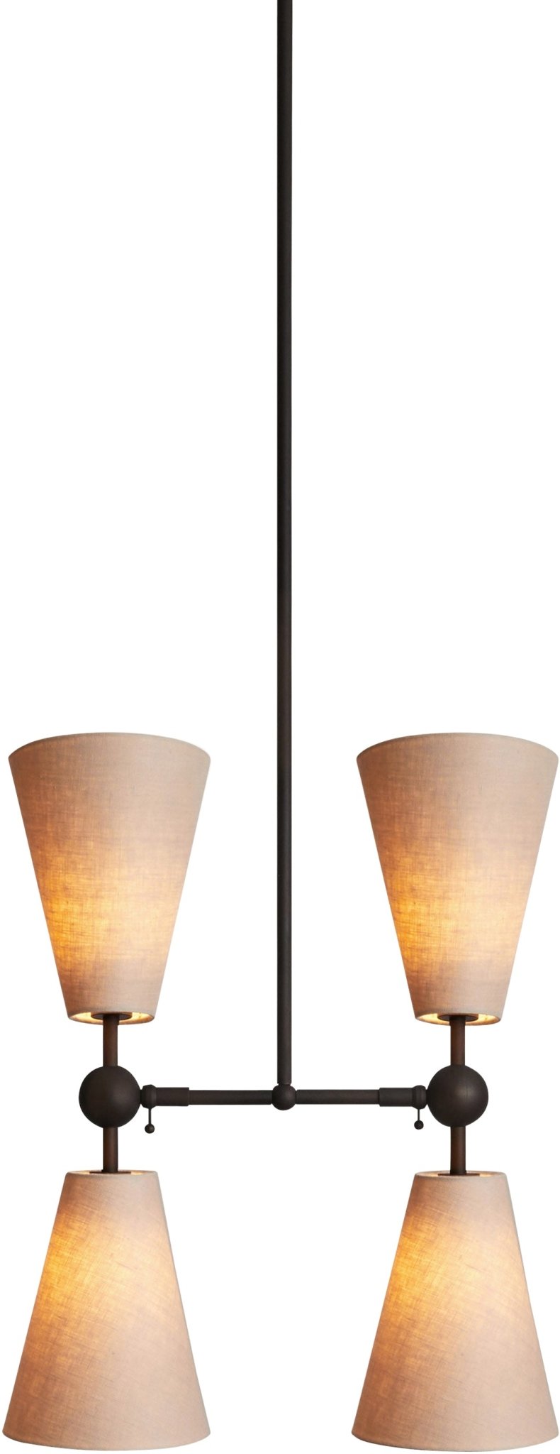 Pendolo Pendant IV - Workstead - Pendants - Small - Natural Linen - Hewn Brass - HORNE