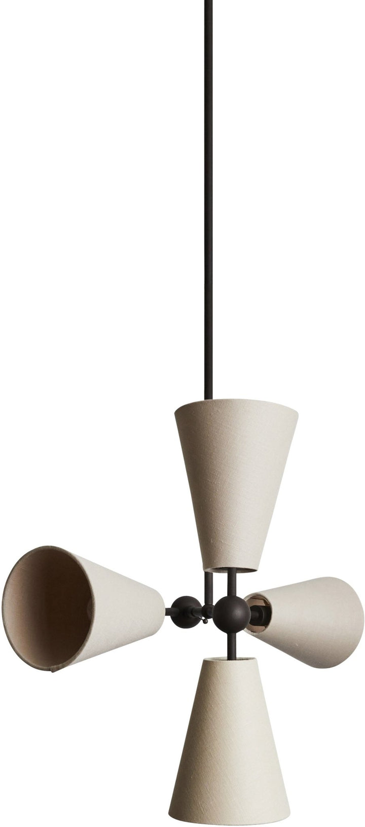 Pendolo Pendant IV - Workstead - Pendants - Small - Natural Linen - Hewn Brass - HORNE
