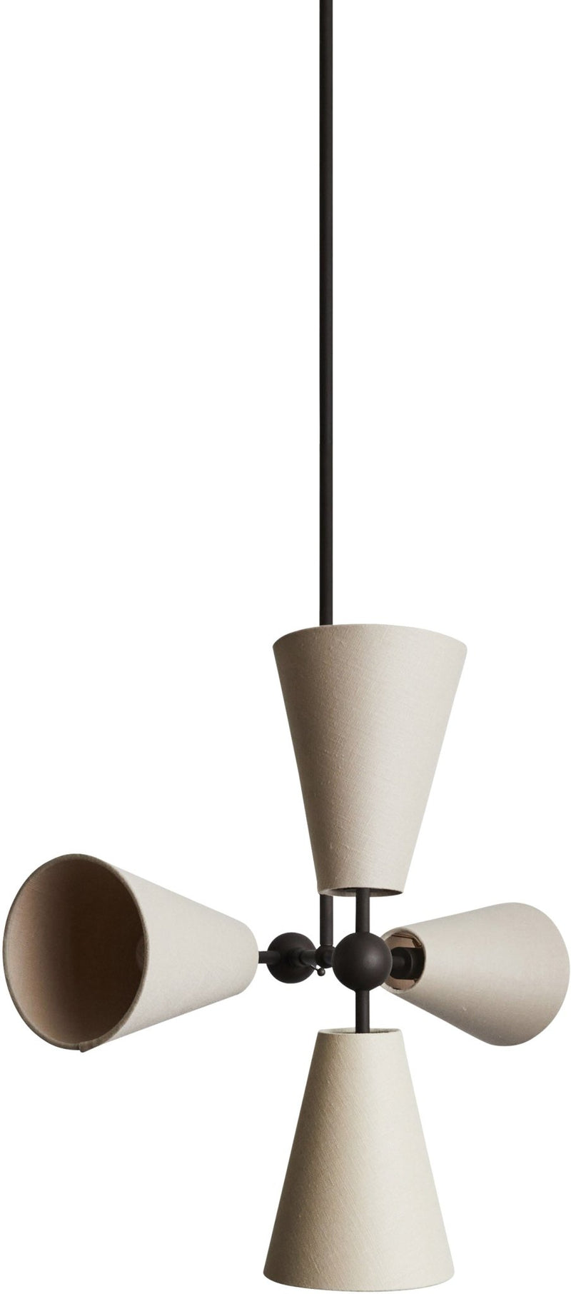 Pendolo Pendant IV - Workstead - Pendants - Small - Natural Linen - Hewn Brass - HORNE