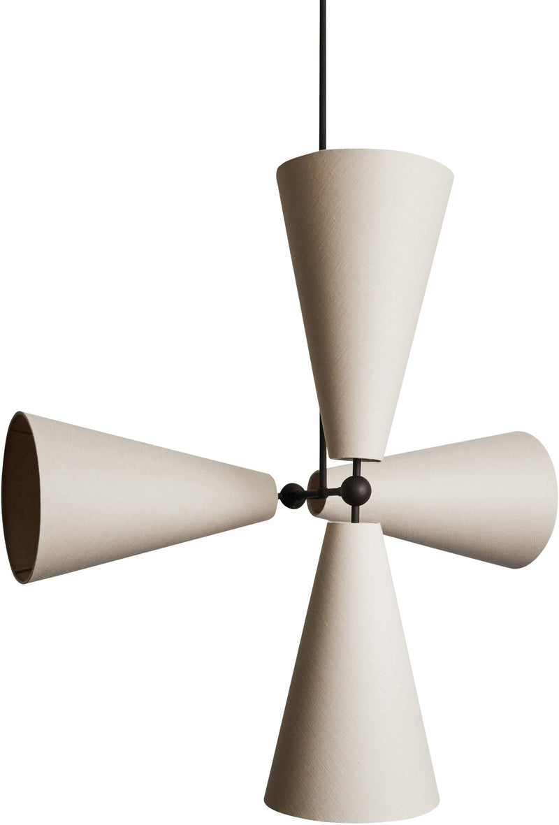 Pendolo Pendant IV - Workstead - Pendants - Small - Natural Linen - Hewn Brass - HORNE