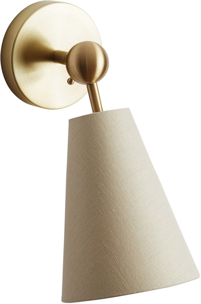 Pendolo Wall Sconce - Workstead Wall Sconces - Small - Natural Linen - Hewn Brass - HORNE