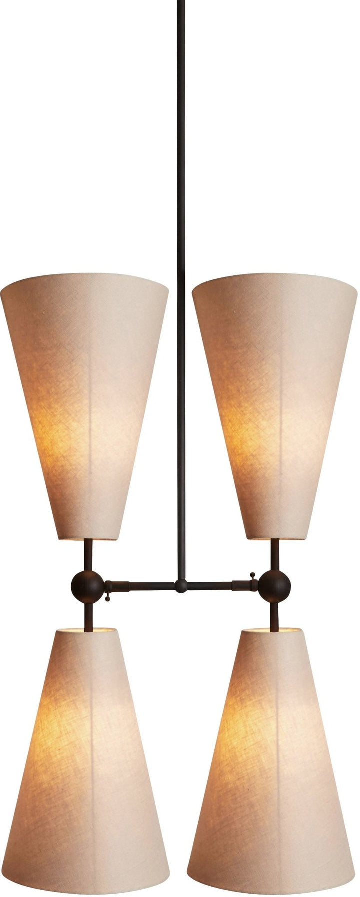 Pendolo Wall Sconce - Workstead - Wall Sconces - Small - Natural Linen - Hewn Brass - HORNE
