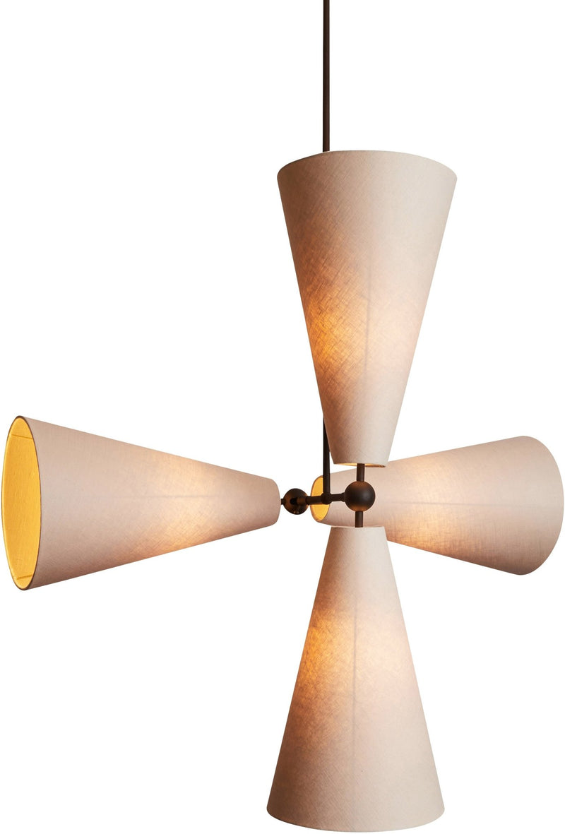 Pendolo Wall Sconce - Workstead Wall Sconces - Small - Natural Linen - Hewn Brass - HORNE