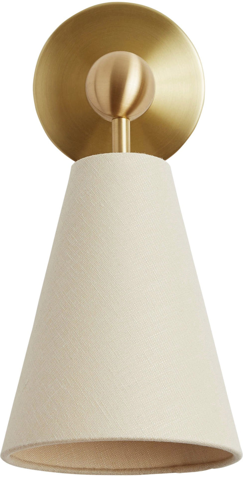 Pendolo Wall Sconce - Workstead Wall Sconces - Small - Natural Linen - Hewn Brass - HORNE