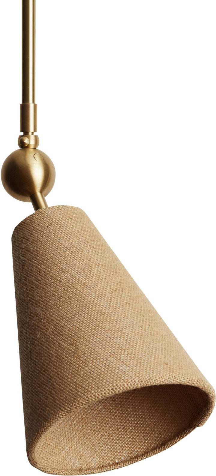 Pendolo Wall Sconce - Workstead - Wall Sconces - Small - Natural Linen - Hewn Brass - HORNE