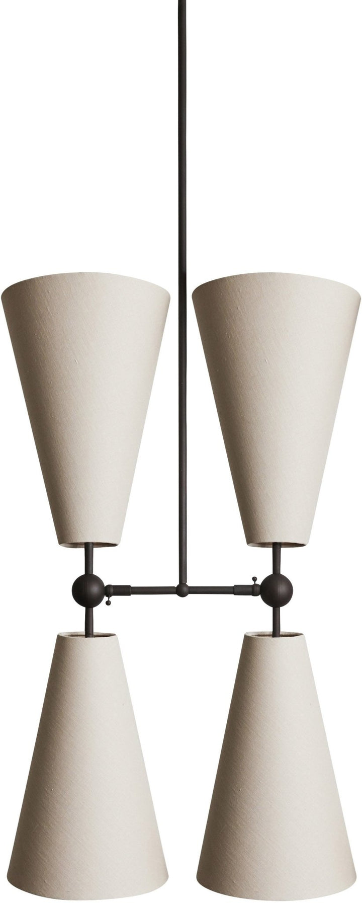 Pendolo Wall Sconce - Workstead - Wall Sconces - Small - Natural Linen - Hewn Brass - HORNE