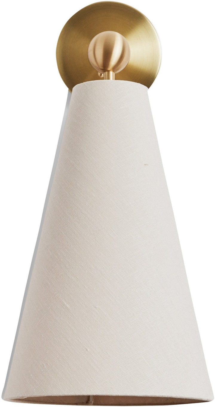 Pendolo Wall Sconce - Workstead - Wall Sconces - Small - Natural Linen - Hewn Brass - HORNE