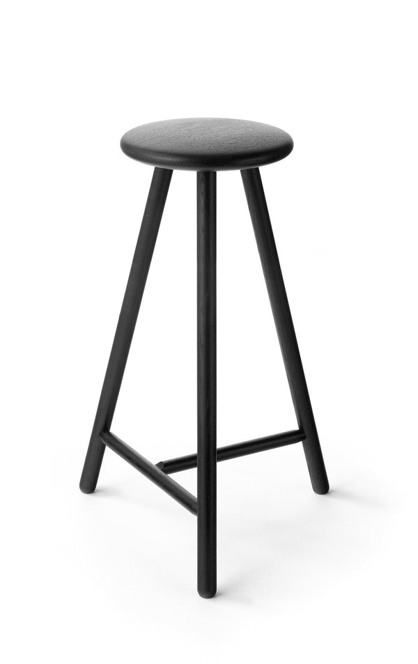 Perch Bar Stool - Nikari - Stools + Benches + Ottomans - Black Stained Oak - HORNE