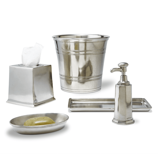 Pewter Trash Bin - Match Pewter - Bath - HORNE