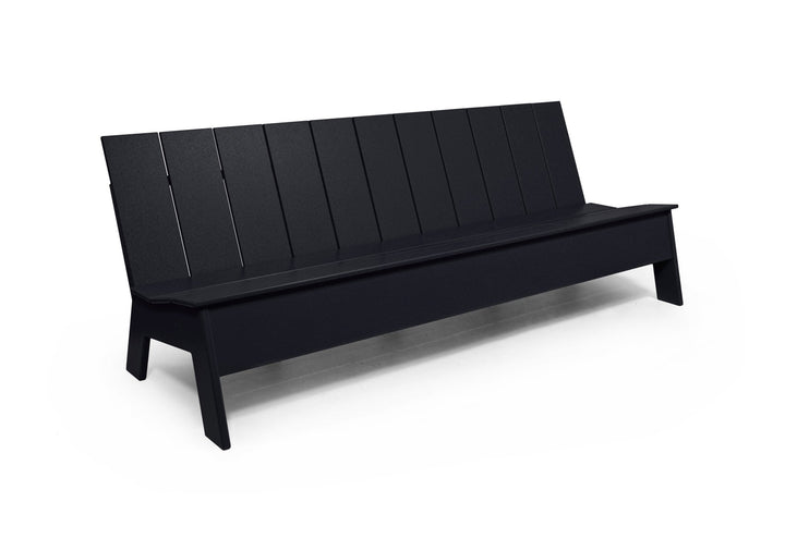 Picket 7' Bench - Low Back - Loll Designs - Outdoor Furniture - Black - HORNE