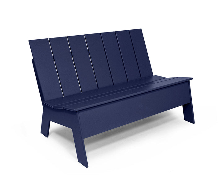 Picket Bench - Low Back - Loll Designs - Outdoor Furniture - Navy Blue - HORNE
