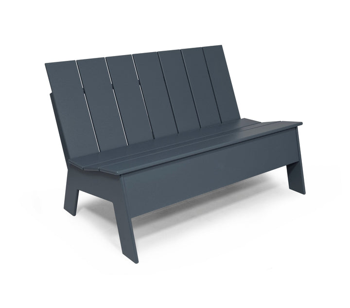 Picket Bench - Low Back - Loll Designs - Outdoor Furniture - Charcoal Grey - HORNE