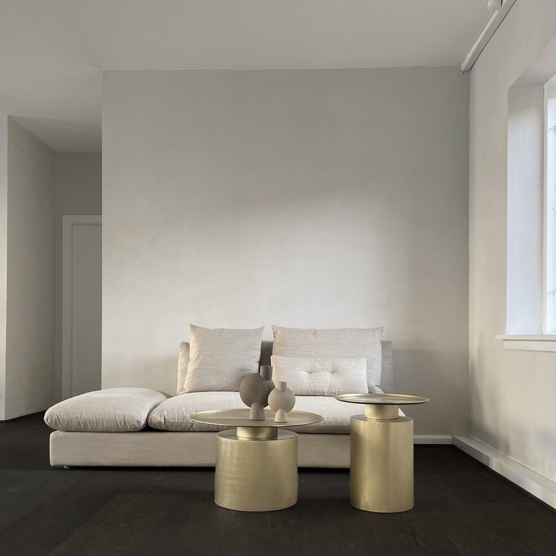 Pillar Coffee Table - 101Copenhagen - Tables - Low Table - Brass - HORNE