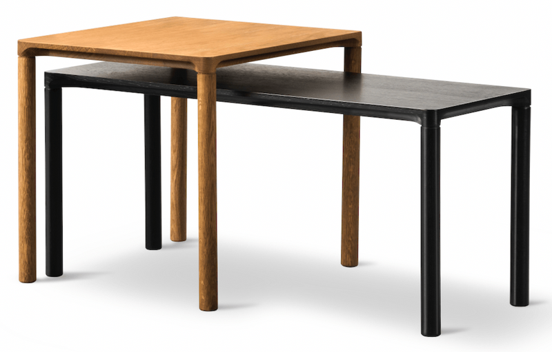 Piloti Side Table - Model 6705 - Fredericia - Tables - Short - Soaped Oak - HORNE