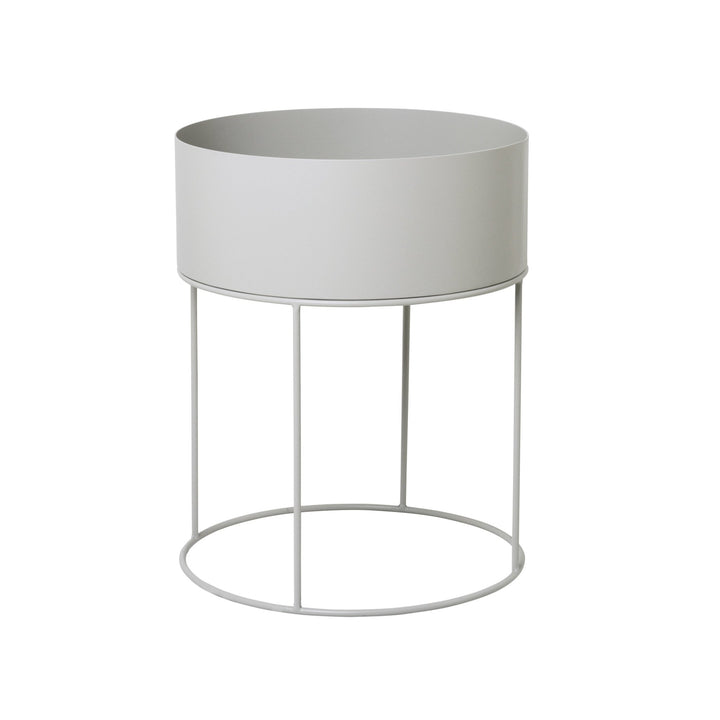 Plant Box - Round - Ferm Living - Office Accessories - Light Grey - HORNE