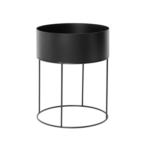 Plant Box - Round - Ferm Living - Office Accessories - Black - HORNE