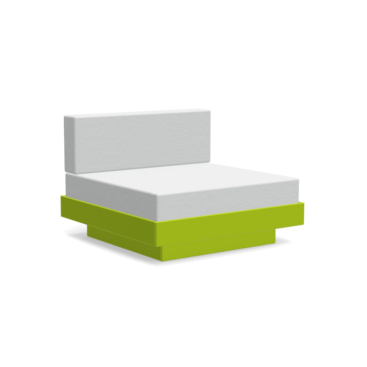 Platform One Lounge - Loll Designs - Outdoor Furniture - Leaf Green - Silver - HORNE