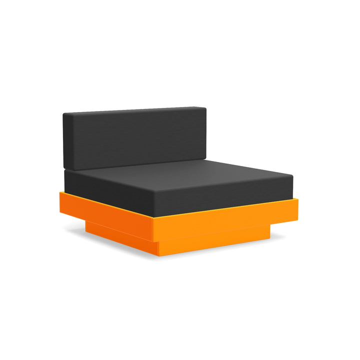 Platform One Lounge - Loll Designs - Outdoor Furniture - Sunset Orange - Charcoal - HORNE