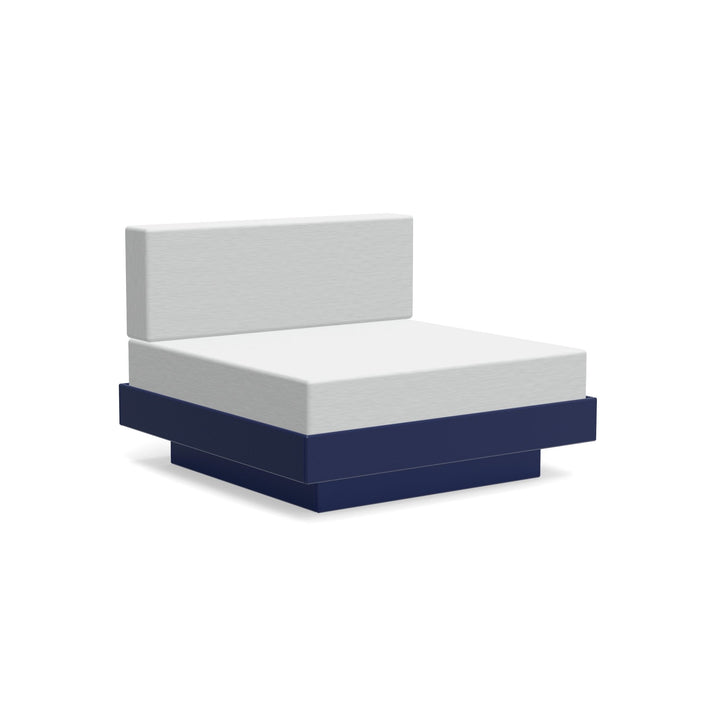 Platform One Lounge - Loll Designs - Outdoor Furniture - Navy Blue - Silver - HORNE