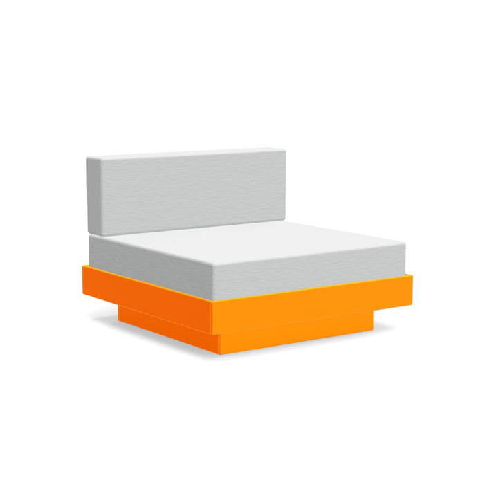 Platform One Lounge - Loll Designs - Outdoor Furniture - Sunset Orange - Silver - HORNE