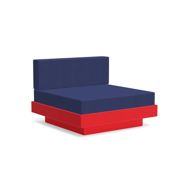 Platform One Lounge - Loll Designs - Outdoor Furniture - Apple Red - Navy - HORNE