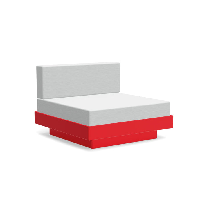 Platform One Lounge - Loll Designs - Outdoor Furniture - Apple Red - Silver - HORNE