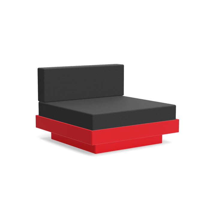 Platform One Lounge - Loll Designs - Outdoor Furniture - Apple Red - Charcoal - HORNE