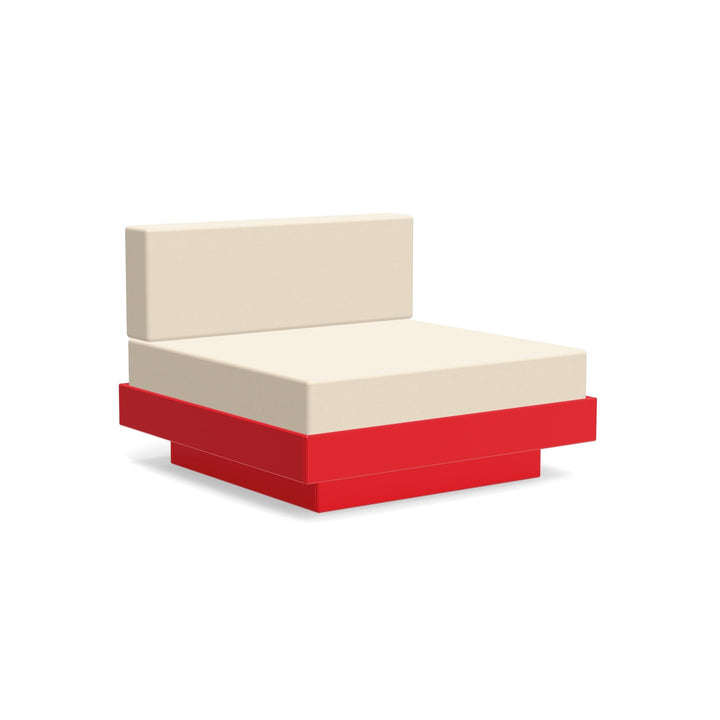 Platform One Lounge - Loll Designs - Outdoor Furniture - Apple Red - Flax - HORNE